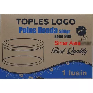 Toples Plastik Bulat Kue Kering Kacang Coklat Lebaran Imlek Natal Logo 988 Henda 500gr - Gosend/Grab