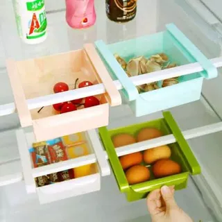 Kotak wadah multifungsi dengan model kompartemen untuk organizer tempat penyimpanan pada kulkas