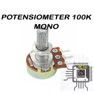 HIGH QUALITY 100K Ohm Potensio Mono Linear 100000 Ohm Potensiometer Mono Variabel Resistor 100K Mono Variable Resistor Mono Linear 100K Ohm 100 K