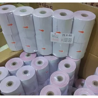 Kertas struk kasir / Kertas Roll Register / Kertas roll 75 x 60 2 ply