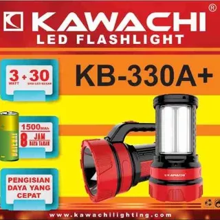 LAMPU EMERGENCY + SENTER KAWACHI KB-330 A+ (LED)