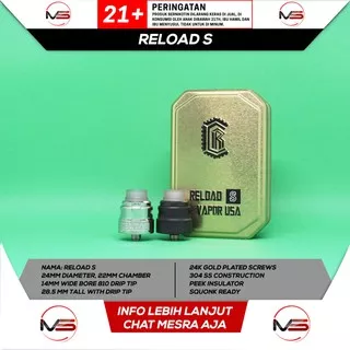 Authentic RELOAD S RDA 22mm Single Coil by Reload Vapor