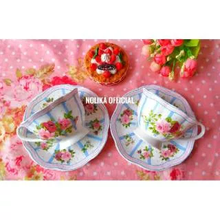 cangkir teh Tea set SHABBY TURKI PREMIUM FOR HIGH TEA + GIFT BOX