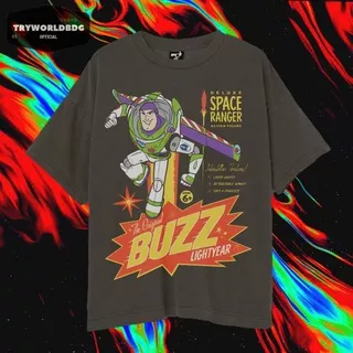 KAOS OVERSIZE / KAOS KARTUN / OVERSIZE T SHIRT / KAOS BUZZ LIGHTYEAR RANGER THE ORIGINAL DARK GREY VINTAGE TEE