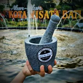 LUMPANG LESUNG BATU ASLI 12cm deplokan mortar and pestle original grosir termurah