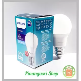 Lampu LED Philips Essential 5 watt Bohlam 5w Philip Esential 5 w LED Essensial 5watt Putih / Kuning