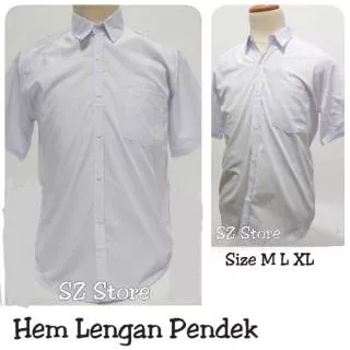 Kemeja Pria Dewasa / Kemeja Laki-laki / Baju Putih Laki-laki / Hem Putih Pria / Kemeja Putih Pria