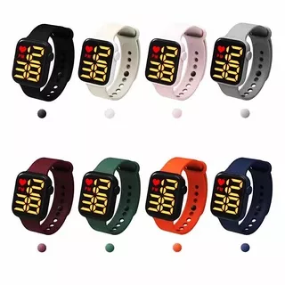 COD? Jam tangan karet digital LED rubber electronic fashion jam wanita pria anak watch import S1166