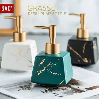 GRASSE Refill Pump Bottle Soap Dispenser Botol Sabun Cair Cuci Keramik