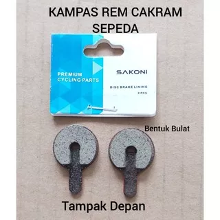 KAMPAS REM SEPEDA MTB SELI SEPEDA LIPAT KAMPAS REM CAKRAM MODEL BULAT SAKONI (2 PCS)