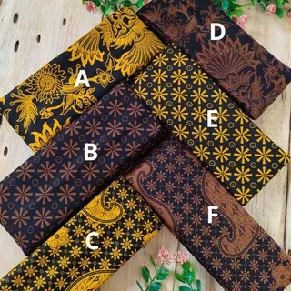 Kain Batik Truntum PekalonganKatun Kuning Coklat 210cm x 110cm