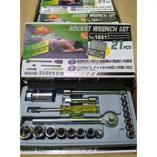 Kunci Set Bestseller - Kunci Sok Set Ats 21Pcs Socket Wrench Set Kunci Sok Ats