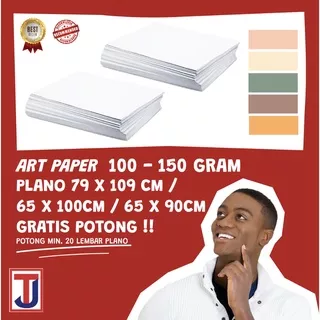 Kertas Karton ART PAPER 100/120/150 GRAM 79X109CM PLANO / F4 FOLIO / A4 (Art Karton/ Art Carton)