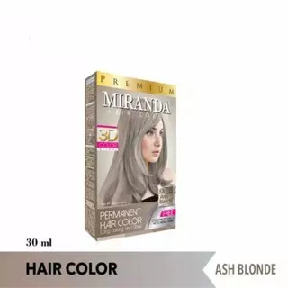 MIRANDA Hair Color Ash blonde MC-16 (30MLx2) + 10ml | Pewarna Rambut |Semir Rambut Miranda | Cat Rambut