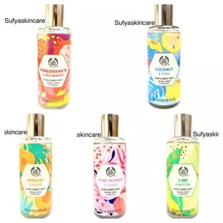 The Body Shop Hair and Body Mist Pomegranate / Apricot / Pink Pepper / Lime / Coconut