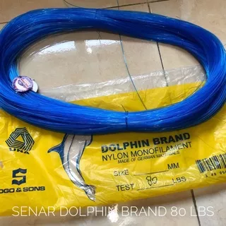 Senar Dolphin Brand Nylon Monofilament 80 lbs 1.20 mm Biru
