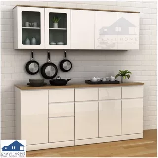 Kitchen set rak dapur lemari dapur kitchenset white minimalis by prodesign
