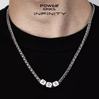 Power Kalung Rantai Bola Ionics Infinity 5mm 99.999% Pure Germanium Untuk Pria Dan Wanita