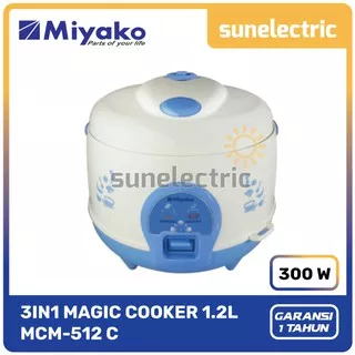 Miyako MCM-512 C Magic Com / Rice Cooker Penanak Nasi 3in1 Kapasitas 1.2 Liter MCM 512 C / MCM512 C / MCM512C / MCM 512C / MCM-512C