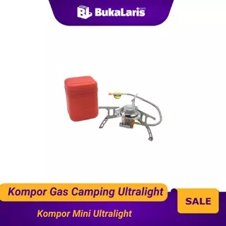 Outdor Kompor Gas Lipat Ultra Light Portabel Camping Stove + adaptor (BISA COD)