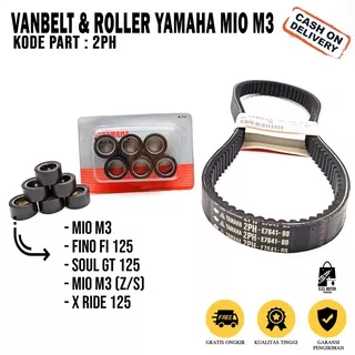 Vanbelt Mio M3 + Roller Mio M3 | Vanbelt Soul GT 125 | Vanbelt Fino 125 | Vanbelt X Ride 125 + Roller | V-Belt Mio M3 ( 2PH-E7641-00-2PH-WE763-00 )
