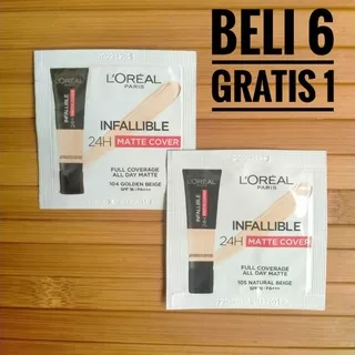 L`Oreal infallible 24h matte cover foundation sachet 1,5ml (L`OREAL INFALLIBLE )