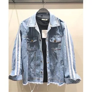 zara list jeans jacket/ zara stripe jeans jacket/ zara jacket jeans/ jaket jeans/ denim jacket