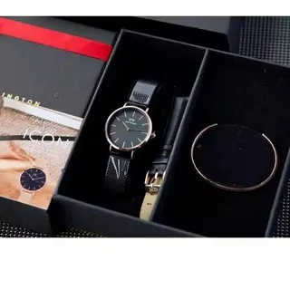 SPECIAL GIFT! - Jam Tangan Fashion Wanita WD 798 Petitie Melrose Paket Box Special Gift, Bracelet, Strap