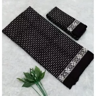 Kain Batik Cap Premium Warna Hitam Corak Hujan Gerimis Seragam Batik Kantor