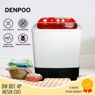 DENPOO MESIN CUCI 2 TABUNG 8 KG DW-801