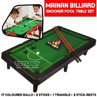 Mainan Anak Meja Billiard Deluxe Snooker Pool Table Set Mini Billyard Bola Ball