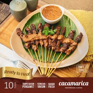 Sate Ayam Bakar Bumbu Kacang Kemasan Vakum Isi 10 Tusuk Siap Saji