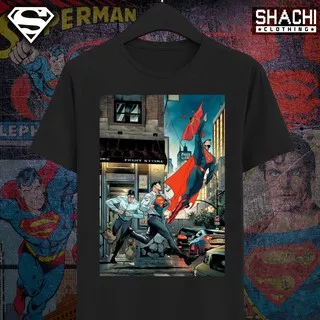 T Shirt Kaos Superhero SUPERMAN 08 - Premium Black NSA