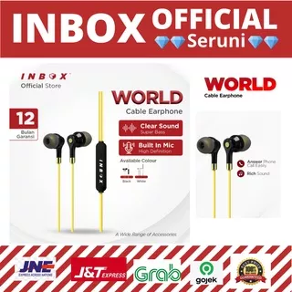 (SERUNI) HEADSET INBOX WORLD WIRED EARPHONE EARPODS CLEAR SOUND