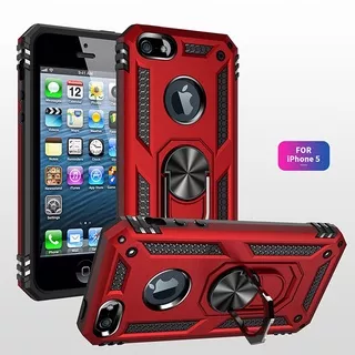 iPhone 5 5S SE Shockproof Cover i5 i5S Finger Ring Holder Hard PC Phone Case Armor Casing