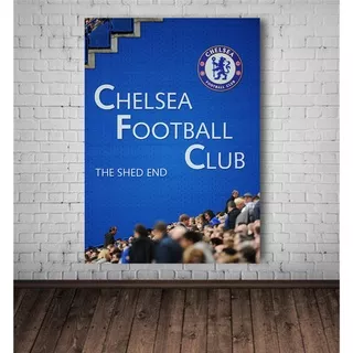 Poster CHELSEA - Poster kayu/Frame A3+ 31x46cm - Poster Chelsea - The Shed End