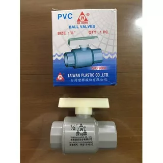 PVC Ball valve/ stop kran PVC 1/2 JIA RONG(JR) 1/2 inch TERJAMIN KUALITASNYA