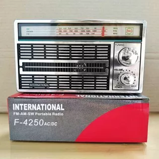 Radio International F-4250 / F-100 / MITSUYAMA F-18 5Band Radio Model Jadul Big Sound Radio Portable AM FM Radio Jadul AC DC
