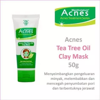 ORIGINAL Acnes Tea Tree Oil Clay Mask Masker Wajah Jerawat 50 Gr