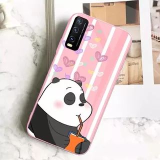 [U29] Softcase Kaca Bezel Pink Vivo Y20 Y12S Y20S - Softcase Mirror Vivo - Case Kaca Vivo -  Softcase Kaca Vivo - Softcase Kaca Warna - Vivo Y20 - Vivo Y12S - Vivo Y20S - Casing Y20 - Casing Y12S - Casing Y20S - Softcase Lucu - Softcase Kaca Warna