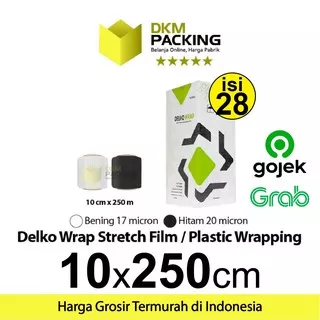 Stretch Film 10cm x 250m Plastik Wrapping DELKO WRAP GOJEK/GRAB PREMIUM TERMURAH /DUS