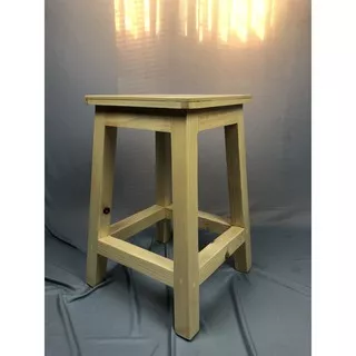 Bangku Baso / Bangku Tamu / Bangku Duduk / Bangku Kayu Jati Belanda 50 CM