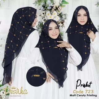 desvika DS jilbab  khimar ceruty printing plisket 723