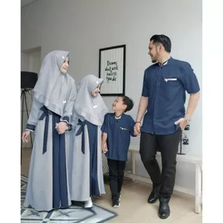 Couple keluarga ceria busana muslim pasangan couple family baju lebaran murah ktf