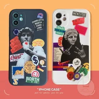 David Stone Soft Case for Apple 7 11 Mobile Phone Case iPhone 12 11Pro Max iPhone 6 6S 7 8 Plus X XR XS Max SE 2020 Personality Tide Brand Men and Women Case