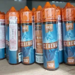 LIQUID ICEBERG CITRUS SNOW BY HEX 60 ML NIC 3MG LEMON ORANGE VAPE VAPOR PREMIUM VAPING MURAH