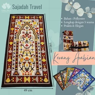 Souvenir Sajadah Motif Kerang Arabian 100x49cm, Free Pouch | Sajadah Travel |