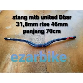 stang handlebar mtb united Dbar 31,8mm rise 46mm panjang 70cm alloy hitam