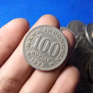 Uang Koin Kuno 100 Rupiah Tebal Tahun 1973 Original