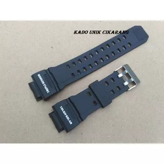 Tali Strap Rubber Untuk Jam Tangan Digitec DG-2064T 2064 DG-2064 DG2064T Hitam List Putih